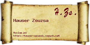 Hauser Zsuzsa névjegykártya