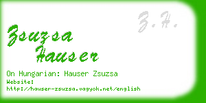 zsuzsa hauser business card